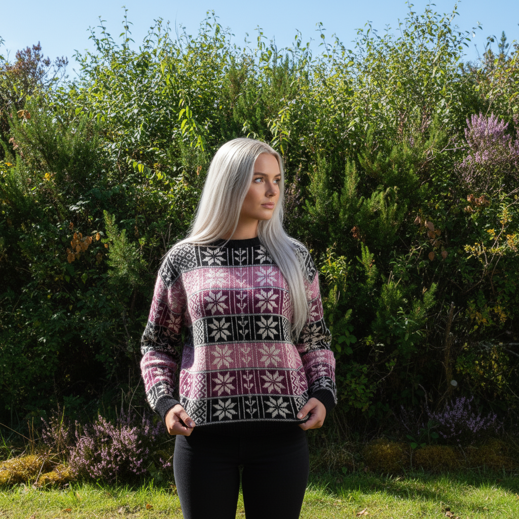 Ulvik rose- jakke og genser